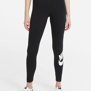 Nike tight fit high rise logo leggings size s